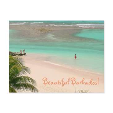 beautiful barbados"/gorgeous beach & aqua water postinvitations