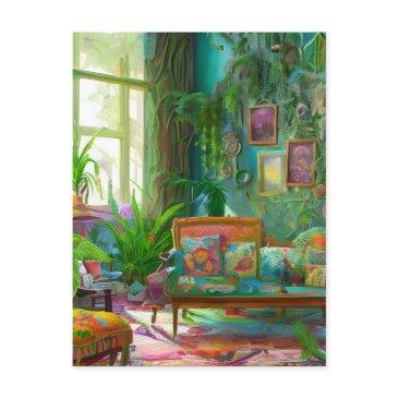 beautiful bohemian living room postinvitations