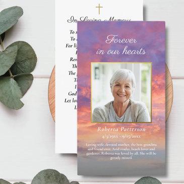 beautiful sky sunset funeral memorial prayer invitations