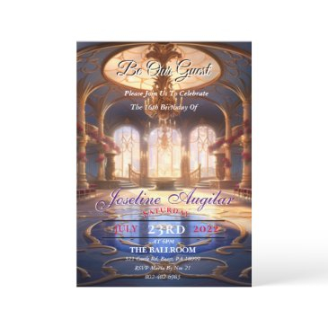 beauty and the beast sweet 16 invitations