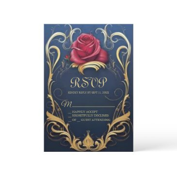 beauty and the beast sweet 16 rsvp invitations