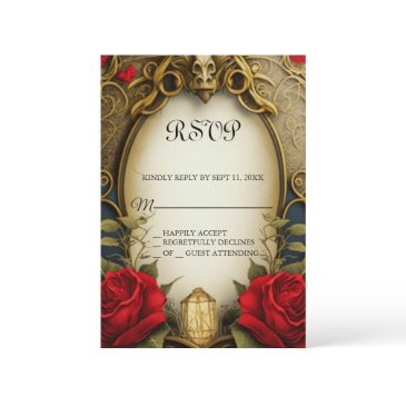 beauty and the beast sweet 16 rsvp invitations