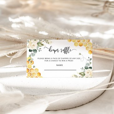 bee diaper raffle ticket enclosure invitations