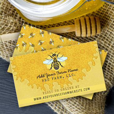 beekeeper apiarist bee farm honeybees honeycomb business invitations