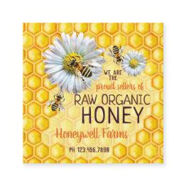 Small Beekeeper Apiary Honeybees Honey Seller Bee Farm Square Business Invitations Front View