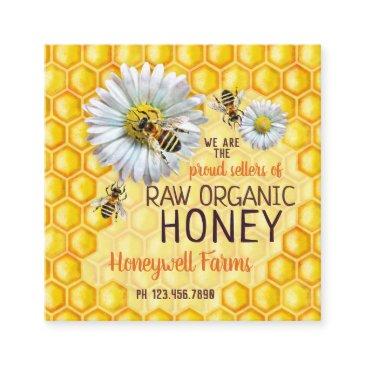 beekeeper apiary honeybees honey seller bee farm square business invitations