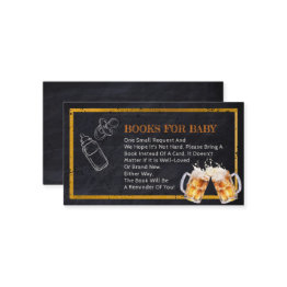 Small Beer Diaper Party Books For Baby Enclosure Invitations Front View