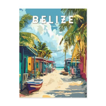 belize illustration travel art vintage postinvitations
