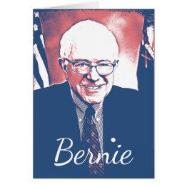 Small Bernie Sanders Support Digital Art Black Invitations Front View