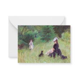 Small Berthe Morisot - In A Park Note Invitations Front View