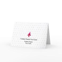 Small Best Customize Logo Text Folded Thank You Invitations Front View