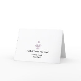 Small Best Customize Logo Text Folded Thank You Invitations Front View