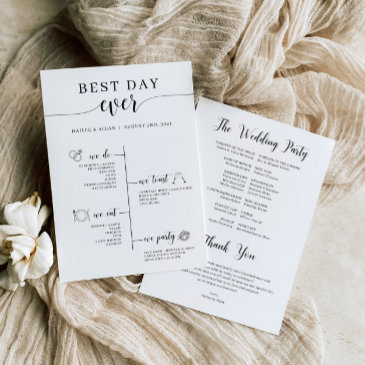 best day ever wedding timeline program