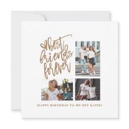 Small Best Friends Forever 3 Photo Script Happy Birthday Front View