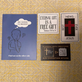Small Best News Ever John 3:16 Gospel Tract Business Invitations Front View