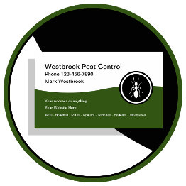 Small Best Pest Control Modern Business Invitations Front View