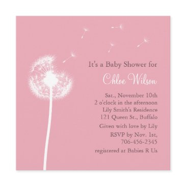 best wishes! baby shower invitation (pink)
