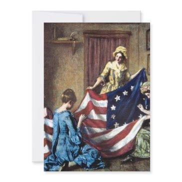 betsy ross sewing the american flag invitation