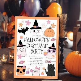 Small Bewitching Halloween Party Invitation Front View