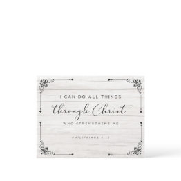 Small Bible Verse Philippians 4:13 I Can Do All Things Postinvitations Front View