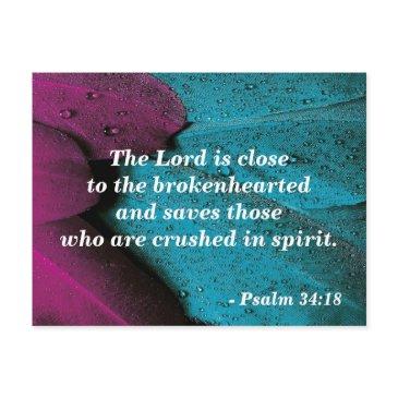 bible verse postinvitations psalm 34:18 brokenhearted