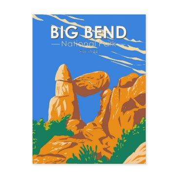 big bend national park balanced rock vintage postinvitations