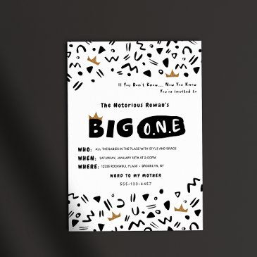 big one first birthday invitation