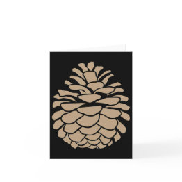 Small Big Pine Cone Tree Pinecone Forest Camping Nature Invitations Front View