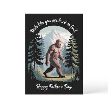 bigfoot father's day sasquatch funny dad invitation