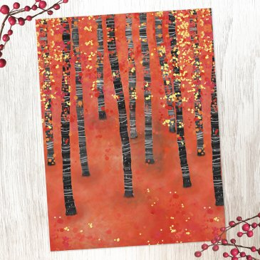 birch tree forest landscape postinvitations