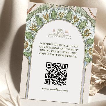 birds of paradise qr code website enclosure invitations