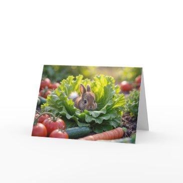 birthday bunny in vegetable garden invitations
