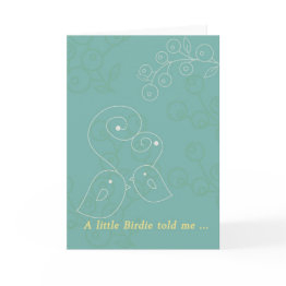 Small Birthday Invitations A Little Birdie Told Me Front View