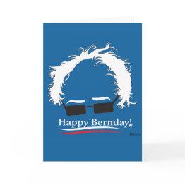 Small Birthday Invitations For Any Bernie Sanders Fan. Front View