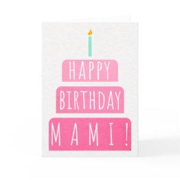 Small Birthday Invitations For Mami Front View