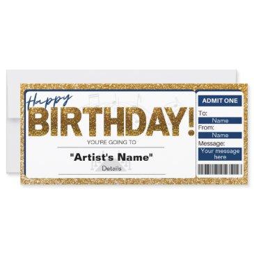birthday concert ticket invitation