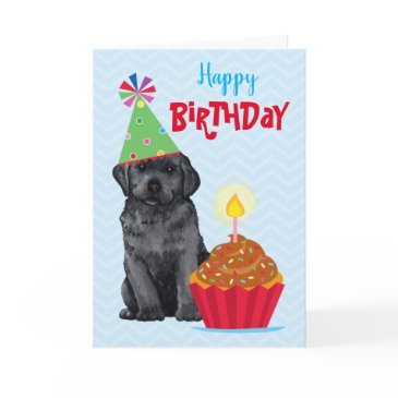 birthday cupcake black lab invitations
