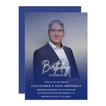 birthday dinner 62nd birthday invitation photo men