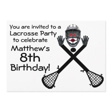 birthday lacrosse party invitation