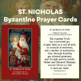 Small Bishop St. Nicholas Of Myra Prayer Holy Invitations Front View
