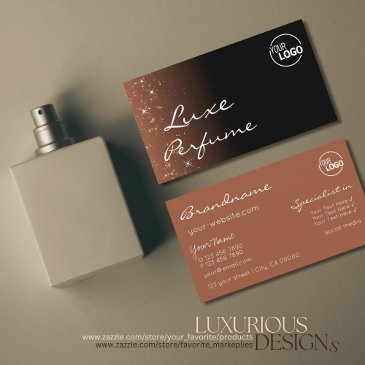 black beige brown sparkle glitter stars with logo business invitations