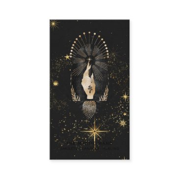 *~* black gold rays mystic hand snake stars business invitations