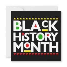 Small Black History Month Melanin Men Women Kids Invitation Front View