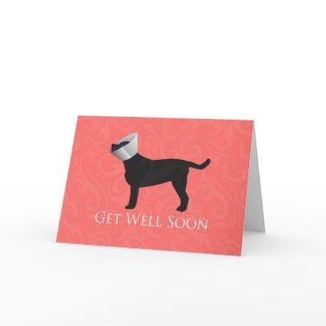 black lab get well soon design invitations