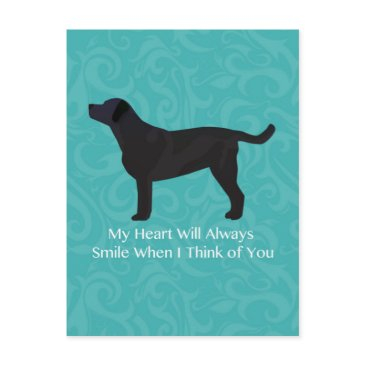 black lab thinking of you design postinvitations