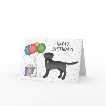 black labrador retriever cute dog happy birthday invitations