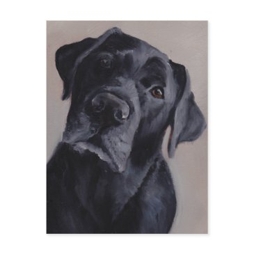 black labrador retriever dog art postinvitations