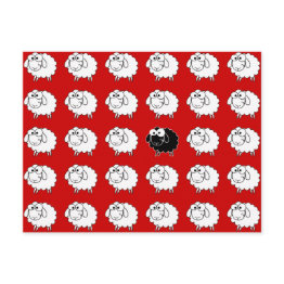 Small Black Sheep Postinvitations Front View