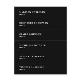 Small Black Wedding Name Place Invitations Diy Front View