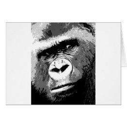 Small Black & White Gorilla Front View